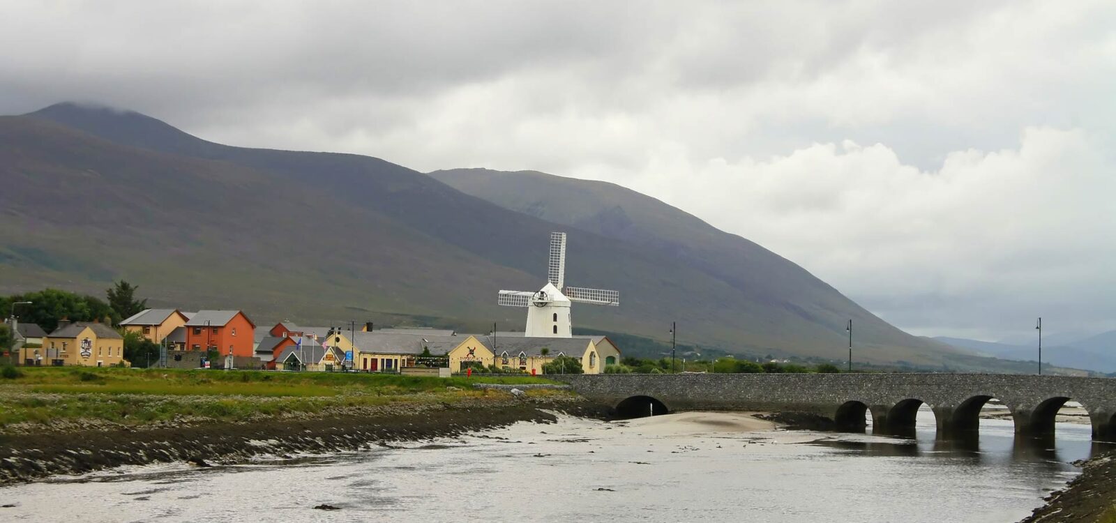 Blennerville windmill on the Tralee to Camp section of the Dingle Way hiking trail, Ireland